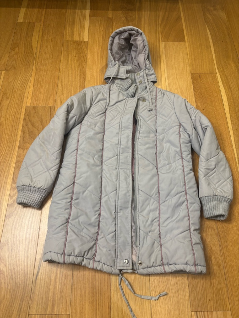 Vintage Windy Weather Quilted Jacket Hooded 80s Hong Kong Coat